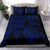 Hawaiian Map Turtle Hibiscus Kanaka Polynesian Bedding Set - Blue - Polynesian Pride