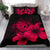 Hawaiian Map Hibiscus Turtle Polynesian Bedding Set - Calico Red - Polynesian Pride