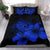 Hawaiian Map Hibiscus Turtle Polynesian Bedding Set - Traffic Blue - Polynesian Pride