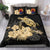 Polynesian Duvet Cover Set - Tahiti Bedding Set Turtle Hibiscus Gold Special - Polynesian Pride