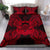 Polynesian Bedding Set - Tuvalu Duvet Cover Set Map Red Red - Polynesian Pride