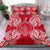 Polynesian Bedding Set - Palau Duvet Cover Set Map Red White Red - Polynesian Pride