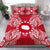 Polynesian Bedding Set - Cook Islands Duvet Cover Set Map Red White Red - Polynesian Pride