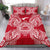 Polynesian Bedding Set - American Samoa Duvet Cover Set Map Red White Red - Polynesian Pride