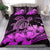 Hawaiian Map Hibiscus Turtle Polynesian Bedding Set Pink - Polynesian Pride