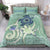 Polynesian Duvet Cover Set - Samoa Bedding Set Polynesian Turtle Hibiscus Green - Polynesian Pride