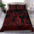 Polynesian Bedding Set - Hawaii Duvet Cover Set Hula Girl Red Red - Polynesian Pride