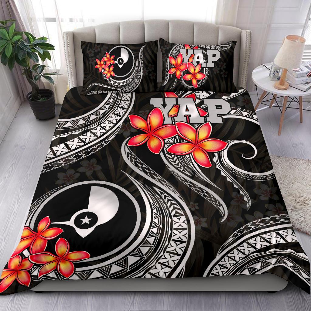 Micronesian Bedding Set - Yap Duvet Cover Cover - Gold Plumeria GOLD - Polynesian Pride