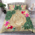 Hawaii Kanaka Maoli Palm Trees Turtle And Sharks Bedding Set Beige - Polynesian Pride