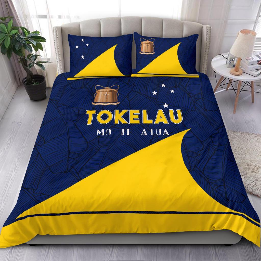 Tokelau Bedding Set Polynesian Canoe Style Blue - Polynesian Pride