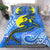 Palau Polynesian Bedding Set - Palau Flag with Polynesian Tattoo Blue - Polynesian Pride