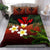 Kanaka Maoli (Hawaiian) Bedding Set, Polynesian Plumeria Banana Leaves Red - Polynesian Pride