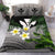 Kanaka Maoli (Hawaiian) Bedding Set, Polynesian Plumeria Banana Leaves Gray - Polynesian Pride