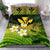 Kanaka Maoli (Hawaiian) Bedding Set, Polynesian Plumeria Banana Leaves Yellow Yellow - Polynesian Pride