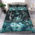 Hawaii Polynesian Turtle Waves Hibiscus Bedding Set - Erik Style - AH - Turquoise - Polynesian Pride