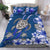 Hawaii Turtle Polynesian Mix Plumeria Blue Bedding Set - Polynesian Pride