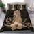 Hawaii Polynesian Pineapple Hibiscus Bedding Set - Zela Style Gold - Polynesian Pride