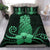 Hawaii Polynesian Pineapple Hibiscus Bedding Set - Zela Style Green - Polynesian Pride