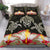 Hawaii Map Turtle Hibiscus Polynesian Luxury Personalized Bedding Set - Honu Ohana - Green - Polynesian Pride