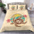 Kanaka Maoli (Hawaii) Bedding Set - Turtle Polynesian Flower Tattoo Beige - Polynesian Pride