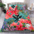 Kanaka Maoli (Hawaiian) Bedding Set - Coat Of Arms Hibiscus And Seaweed - Polynesian Pride