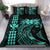 Hawaii Map Kanaka Polynesian Hula Girl Bedding Set - Turquoise - Polynesian Pride