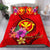 Hawaii Polynesian Custom Personalised Bedding Set - Floral With Seal Red Red - Polynesian Pride