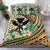 Kanaka Maoli (Hawaiian) Bedding Set - Lauhala Polynesian Hibiscus Gold - Polynesian Pride