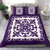 Hawaiian Bedding Set Royal Pattern - Purple And White - Polynesian Pride