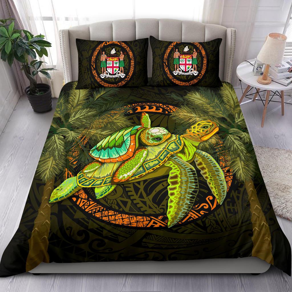 Fiji Bedding Set - Polynesian Turtle Palm Tree Green - Polynesian Pride