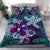 Hawaii Bedding Set - Hawaii Turtle Flowers And Palms Retro - Polynesian Pride