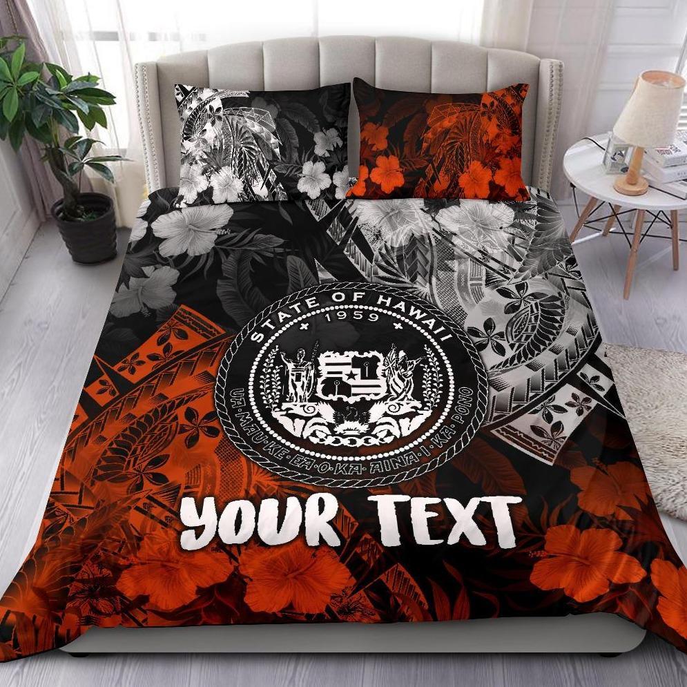 Polynesian Hawaii Personalised Bedding Set - Vintage Polynesian Style Black - Polynesian Pride