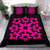 Hawaiian Bedding Set Royal Pattern - Black And Pink - A1 Style - Polynesian Pride