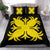 Hawaiian Bedding Set Royal Pattern - Black And Yellow - A2 Style - Polynesian Pride