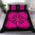 Hawaiian Bedding Set Royal Pattern - Black And Pink - A3 Style - Polynesian Pride