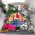 Tahiti Custom Personalised Bedding Set White - Turle Plumeria Banana Leaf White - Polynesian Pride