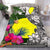 Palau Custom Personalised Bedding Set White - Turle Plumeria Banana Leaf White - Polynesian Pride