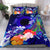 CNMI Custom Personalised Bedding Set - Humpback Whale with Tropical Flowers (Blue) - Polynesian Pride