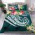 Kosrae Polynesian Bedding set - Summer Plumeria (Turquoise) Turquoise - Polynesian Pride