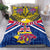 Niue Rugby Bedding Set Polynesian Crab Map - Polynesian Pride