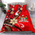 Fiji Bedding Set - Tribal Flower With Special Turtles Red Color - Polynesian Pride