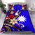 Nauru Bedding Set - Tribal Flower With Special Turtles Blue Color - Polynesian Pride