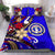 Northern Mariana Bedding Set - Tribal Flower With Special Turtles Blue Color - Polynesian Pride