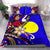 Palau Polynesian Bedding Set - Tribal Flower With Special Turtles Blue Color - Polynesian Pride