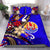 Tahiti Bedding Set - Tribal Flower With Special Turtles Blue Color - Polynesian Pride