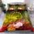 Cook Islands Bedding Set - Humpback Whale with Tropical Flowers (Yellow) - Polynesian Pride