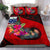 Samoa Bedding Set - Polynesian Hook And Hibiscus (Red) - Polynesian Pride