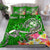 Guam Custom Personalised Bedding Set - Turtle Plumeria (Green) Green - Polynesian Pride