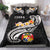 Tonga Bedding Set - Tonga Seal Polynesian Patterns Plumeria (Black) - Polynesian Pride