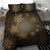 Hawaiian Plumeria Hibiscus Turtle Under The Sea Polynesian Bedding Set Gold - Polynesian Pride